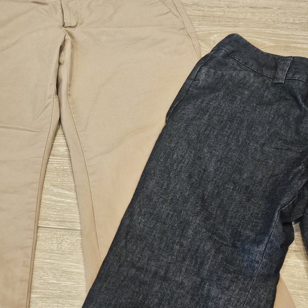 GAP Wide Leg Pants in Tan and Dark Blue